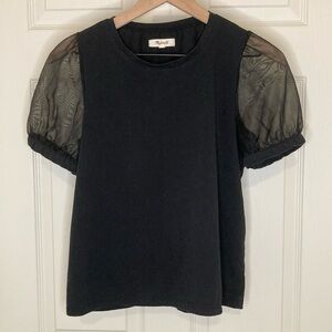 Madewell Sheer-Sleeve Knit Top